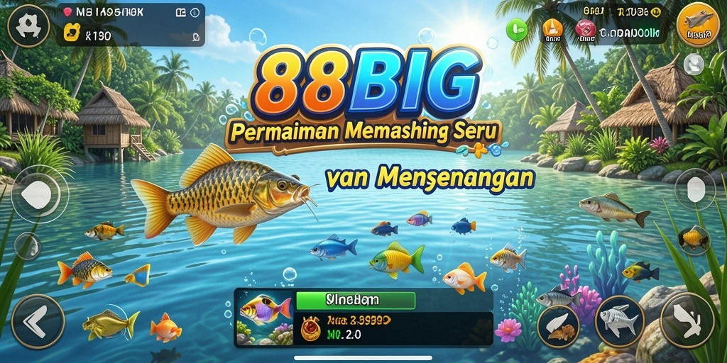 Screenshot gameplay 88BIG menampilkan aksi memancing yang seru.