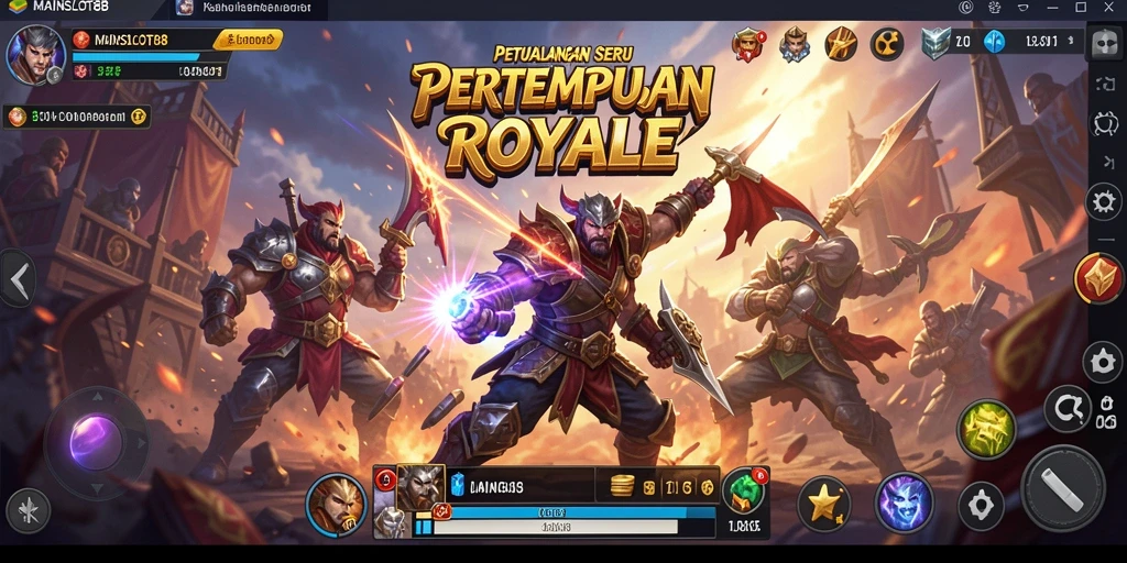 Tampilan aksi intens dalam MAINSLOT88, game Battle Royale yang mendebarkan.