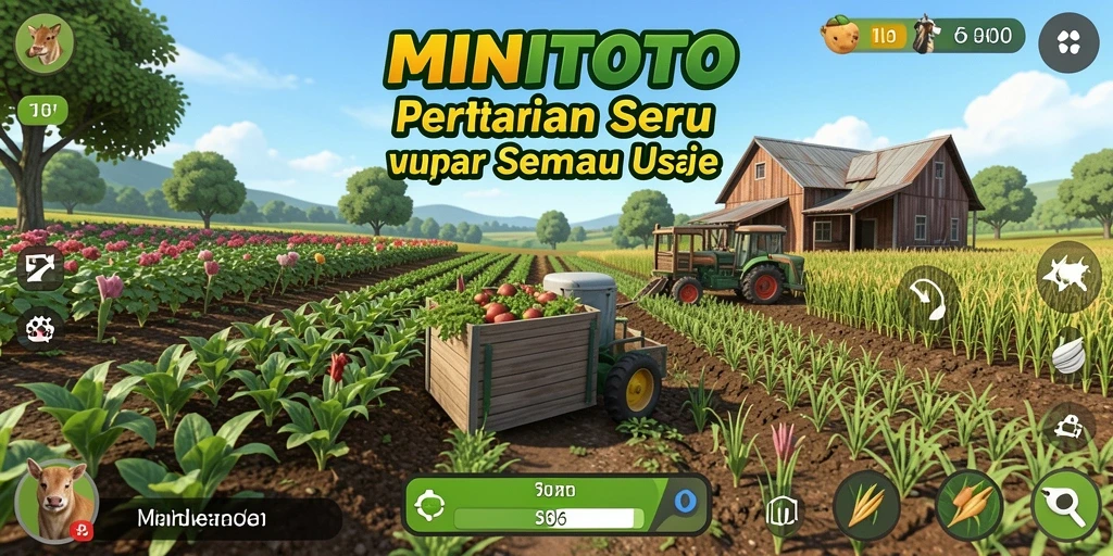 Screenshot gameplay MINITOTO menampilkan aktivitas bercocok tanam yang menyenangkan.