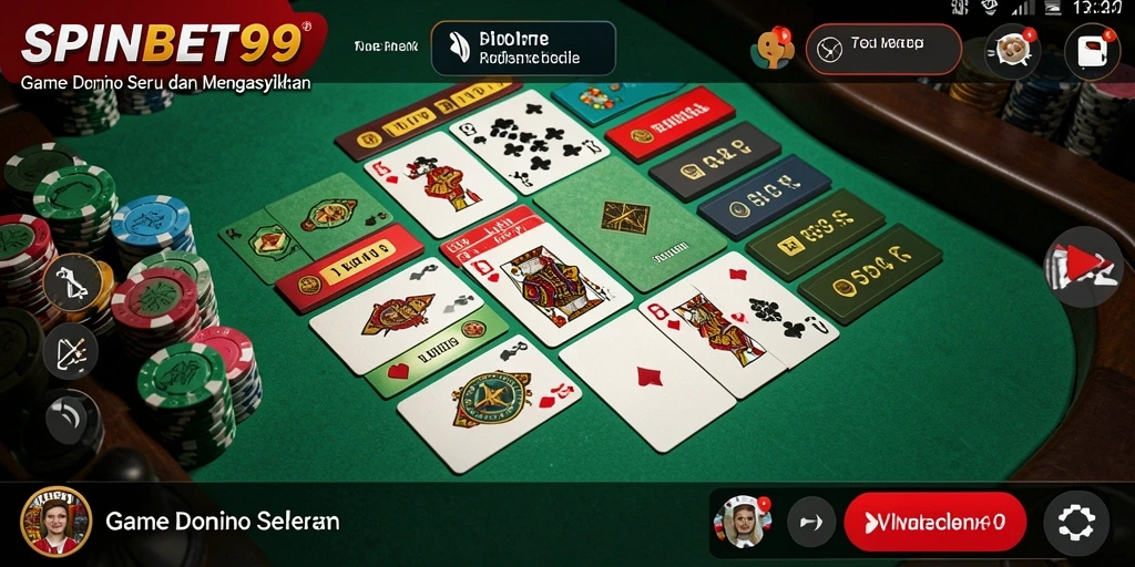 Screenshot SPINBET99 menampilkan momen seru permainan Domino.